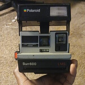 Polaroid Sun 600 LMS Instant Camera - Black and Gray